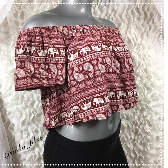 RUE21 | Off Shoulder Boho Crop Top EUC - Picture 9 of 9